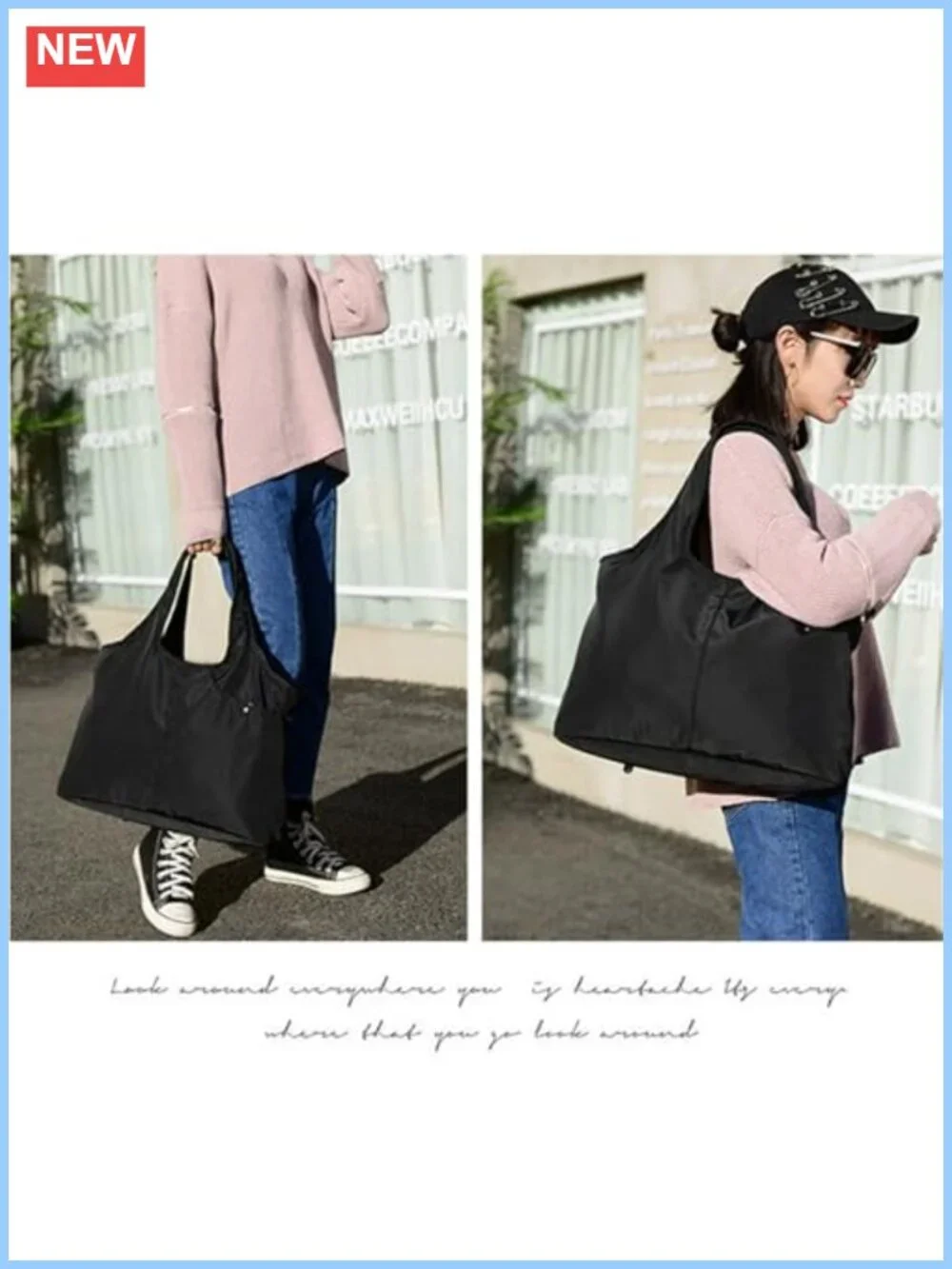 Waterproof Nylon Women's Tote Bag Shoulder Beach Travel